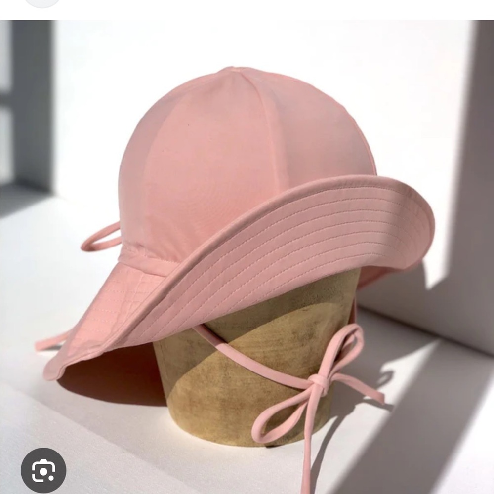 Kids Pink Sun Hat with Ties